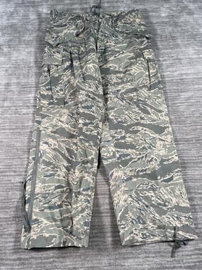Propper APECS Shell Rain Pants Mens Large ABU Camo Cargo Ankle Zip US Air Force